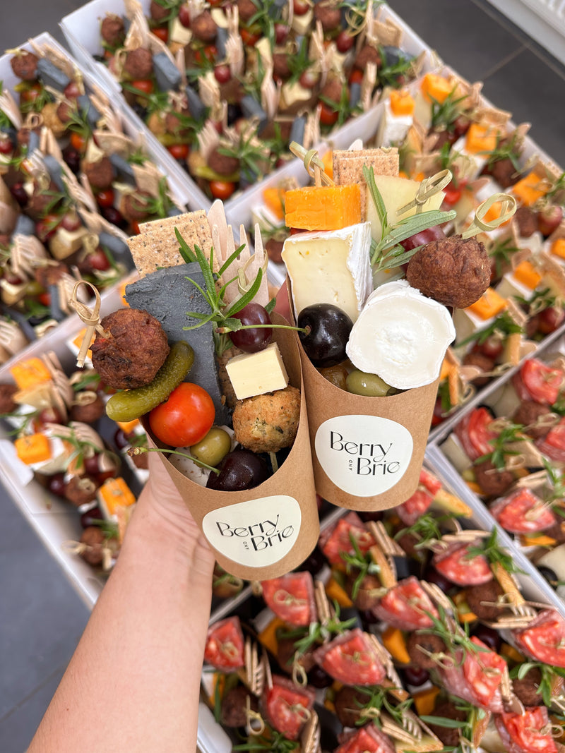 brisbane cheese & charcuterie catering | single graze... Graze Cups (Box of 16) - Berry and Brie