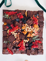Festive Brownie and Fruit Platter